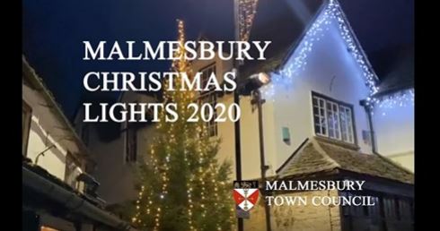 Malmesbury Christmas Lights at Night