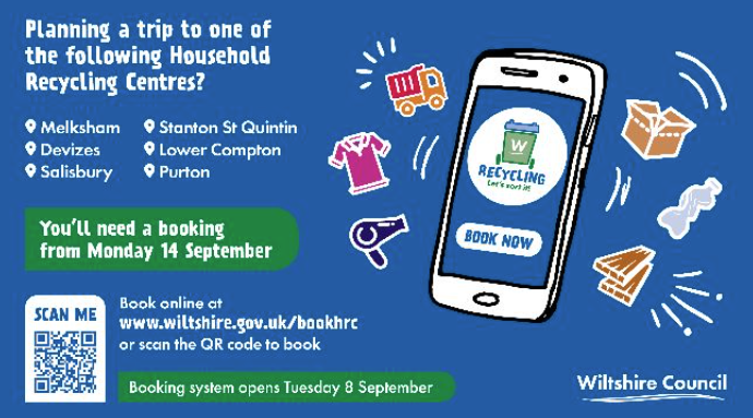 Town and Parish Council update:  Household Recycling Centre Booking System Pilot 