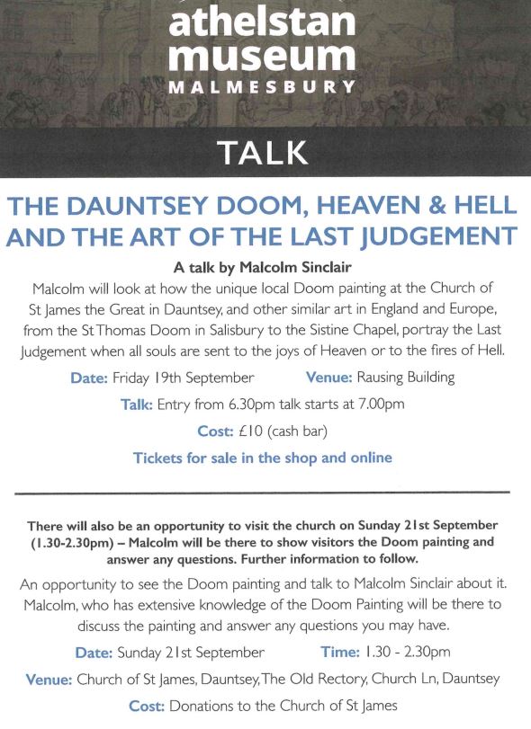 The Athelstan Museum talk - The Dauntsey Doom, Heaven & Hell & the art of the last judgement