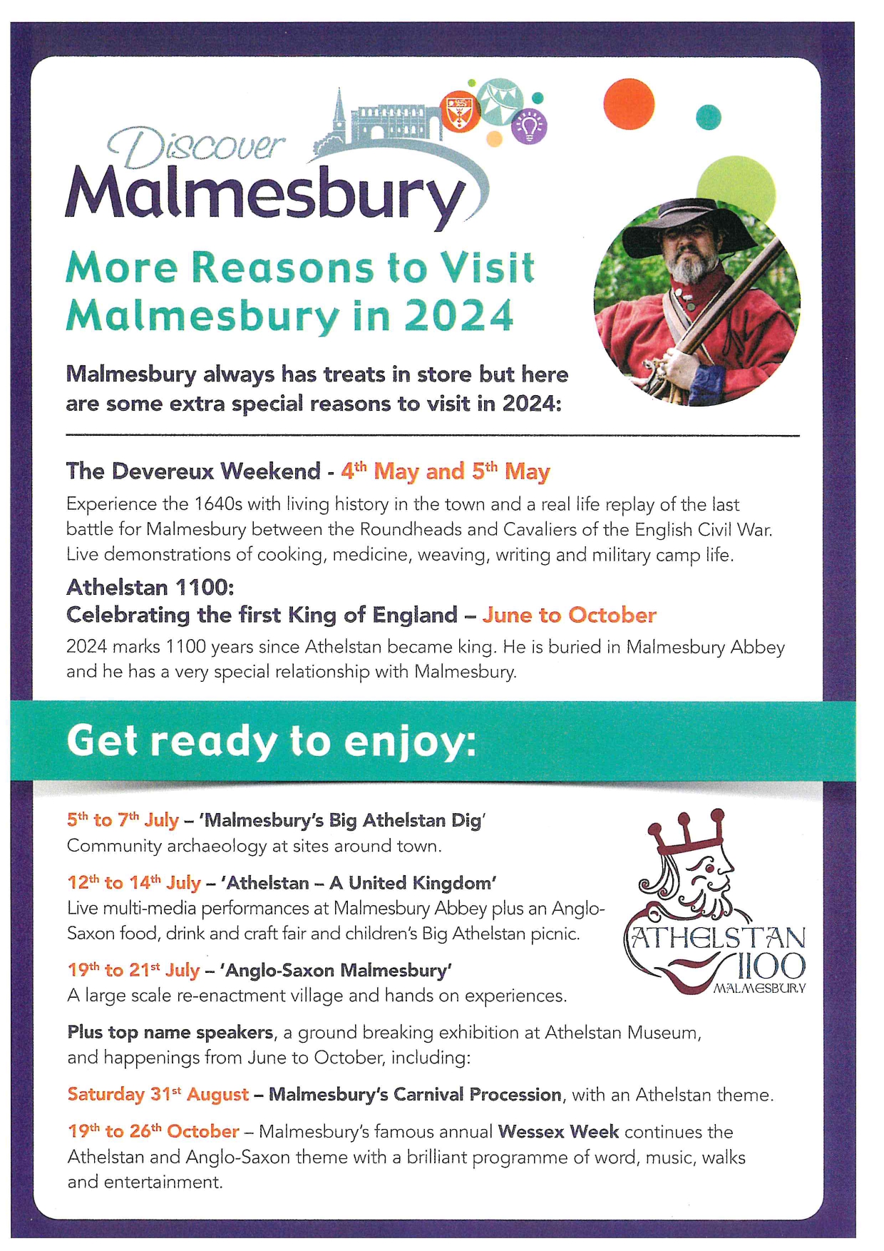 Malmesbury Town Council - More Reasons to Visit Malmesbury in 2024-Whats On