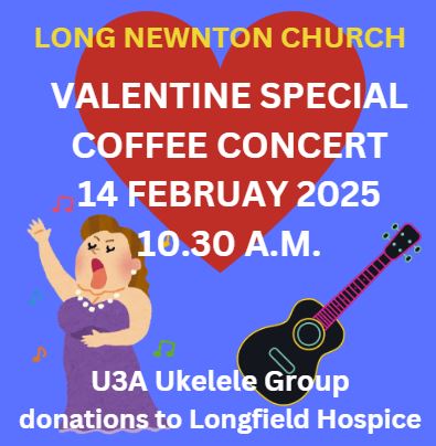 Valentine Special Coffee Concert With U3A Ukulele Group - Long Newnton Church